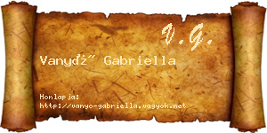 Vanyó Gabriella névjegykártya